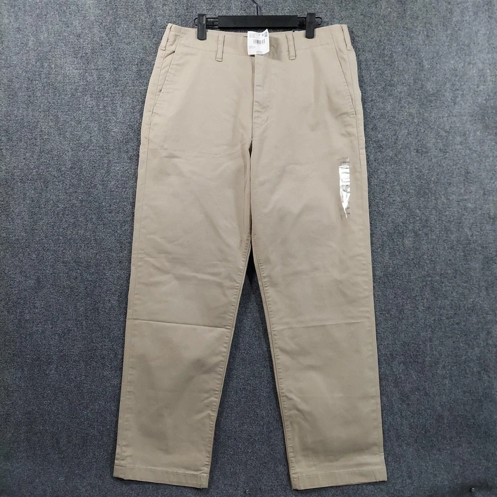 American Eagle Pants Mens Fits 33x32 Beige Loose‎ Lived-In Khakis Flex Stretch